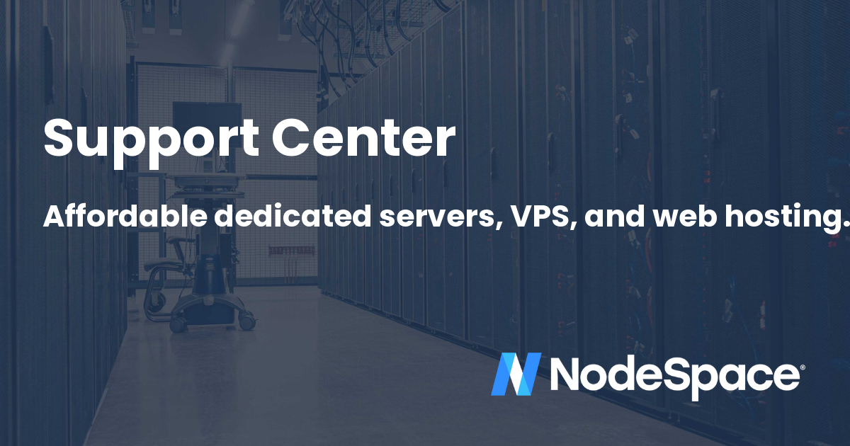 Support Center | NodeSpace Hosting